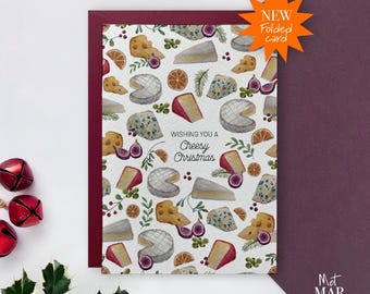 Cheesy Christmas Card, Christmas card (A6) with envelope