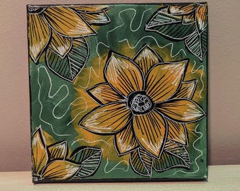 Floral Acrylic Paintings