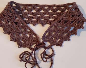 Choker in pizzo all'uncinetto fatto a mano - Colletto regolabile in stile vittoriano boho