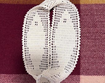 Handmade Fish Motif Crochet Lace Headband, Boho Knit Hair Wrap