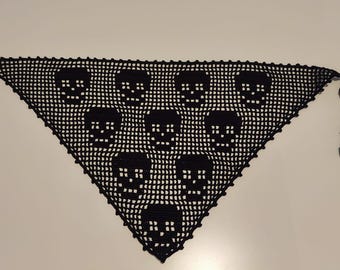 Handmade Black Lace Bandana: Elegant Custom Design