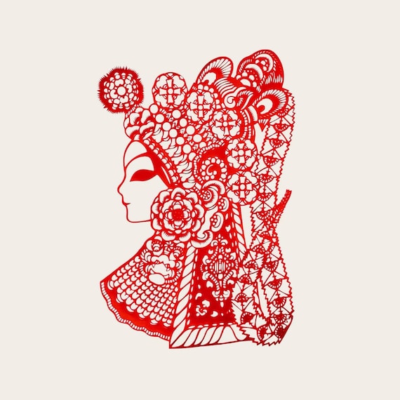 Handmade Chinese Paper Cut Art Three Kingdoms Heroes, Traditional Papercutting, Folk Window & Wall Decor