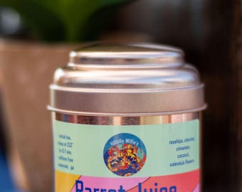 Parrot Juice Tea: Cherry, Coconut, Calendula - Decaffeinated