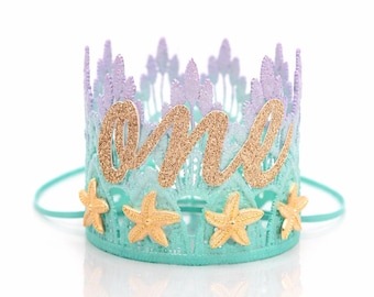 ONEder the Sea Birthday Crown Mermaid 1st Birthday Tiara