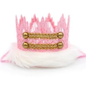 Nutcracker Lace Crown: Holiday Headband with Faux Fur Trim