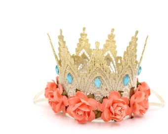 Hawaiian Princess inspired lace crown || mini Harlow || photography prop