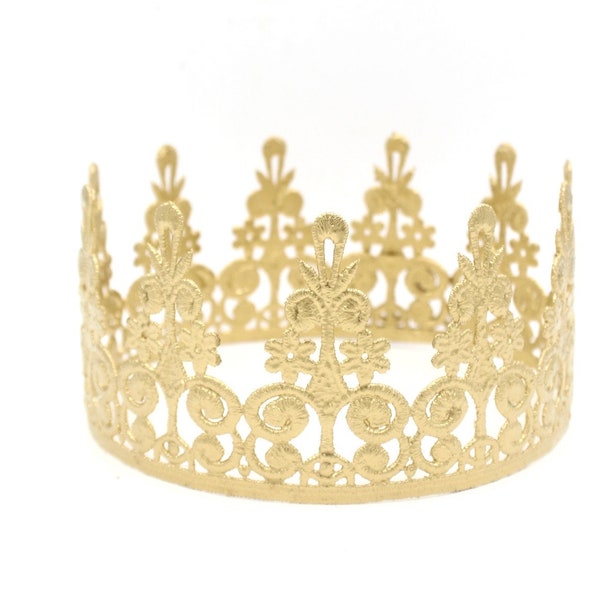 Gold Lace Crown | Girls Princess Tiara | 1st birthday crown | Bachelorette Hen Party | Gift for Her | Elle full-size