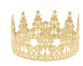 Gold Lace Crown | Girls Princess Tiara | 1st birthday crown | Bachelorette Hen Party | Gift for Her | Elle full-size