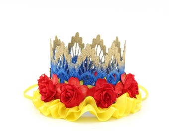 Princess Inspired || princess ballerina flower lace crown headband