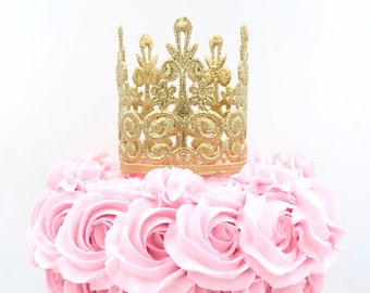Crown Cake Topper | Princess Party Decor |  Elle Lace Crown | Ready to Ship | WATERPROOF