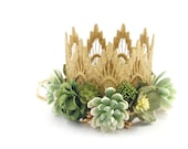 Succulent Love MINI Sienna lace crown headband Boho Wild One photography prop