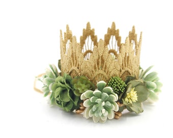 Amour succulent || Serre-tête couronne en dentelle Sienne MINI || Bohème || Sauvage || accessoire de photographie