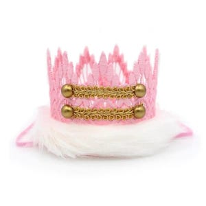 Nutcracker Lace Crown: Holiday Headband with Faux Fur Trim