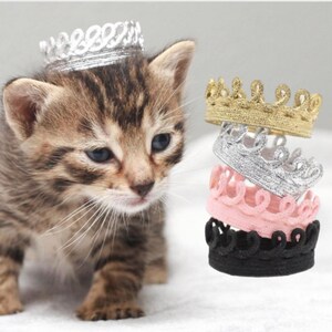 Set of 4 Tiny Lace Crowns, Pet, Doll, Cake Topper Accessories image 12