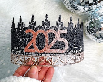 Happy New Year Stirnband Tiara - 2025 Tuch Silveste Produktbild-Vorschau 6