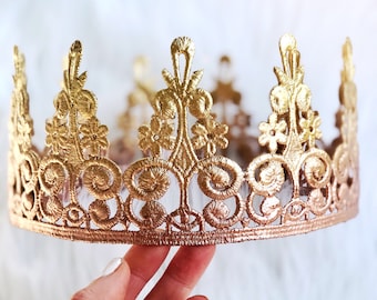 Gold Lace Crown | Bridal Tiara | Bachelorette Party | Gift for Bride-to-Be  Elle Precious Metals Ombre