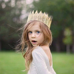 Harlow Full Size Lace Crown Unisex Customizable Headpiece for Toddlers to Adults