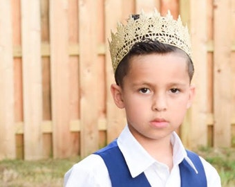 Jaden || full size gold lace crown || photography prop|| Child-Adult ||custom sizes|| WASHABLE || Love Crush Exclusive