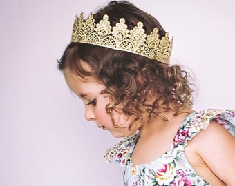 Fairy Halo Crown | Handcrafted Lace Tiara, Birthday Photoshoot