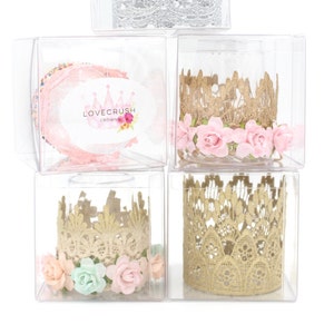 Caja de regalo transparente de recuerdo para pedidos de Crown: complemento de empaque exclusivo de LoveCrush