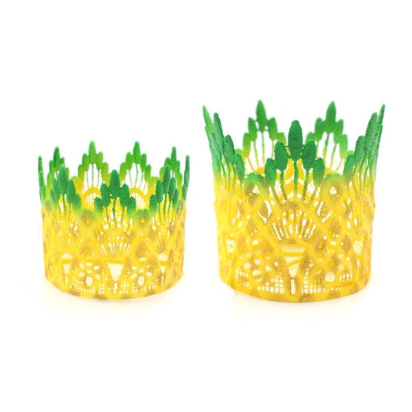 Pineapple Crown | Summer Tropical Luau Party Tiara | Twotti Fruity Decor | Hawaiian Headband for Babies - Adults | Handpainted Gift