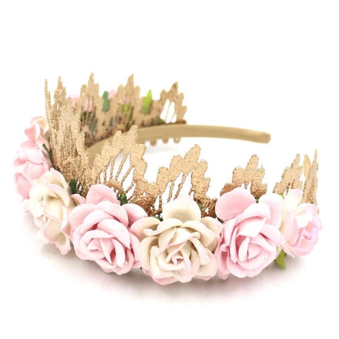 Tiara With Roses This item is unavailable - Etsy