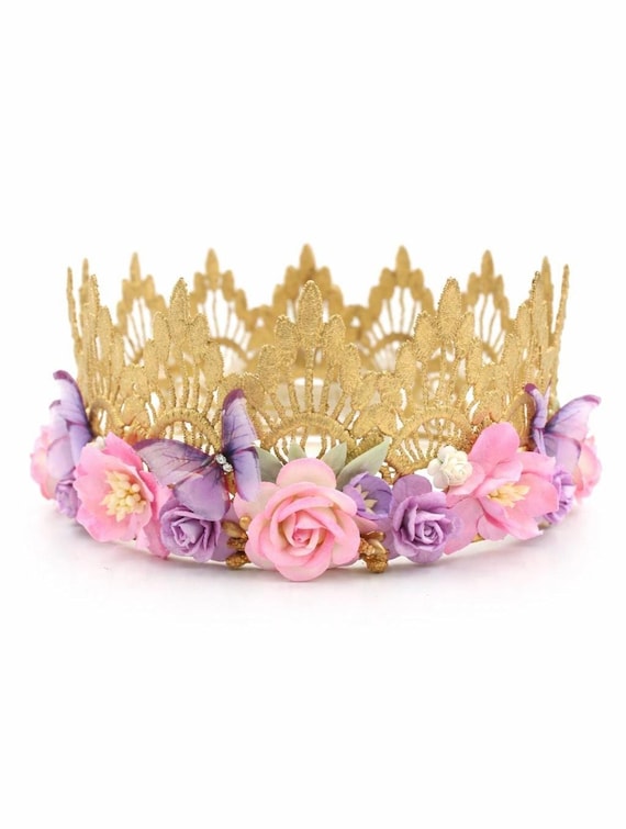 Garden Fairy Boho Flower Crown | Butterfly Tiara for Girls  display picture 2