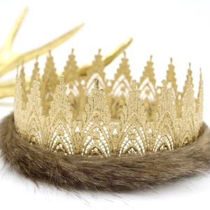 Where Wild Things Are inspired || FULL SIZE Harlow gold lace crown || Wild One || Max Crown