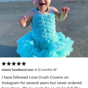 lavender and aqua ombre first birthday mermaid lace crown with gold starfish, and gold sparkly "one"