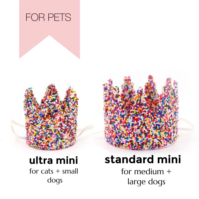 Sprinkles Dog Birthday Crown | Pet Party Hat, Cake Smash image 2