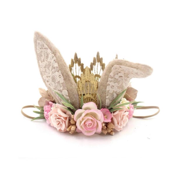 Hasenohren Blumenkrone | Boho Blumen Stirnband, Ostern Frühling