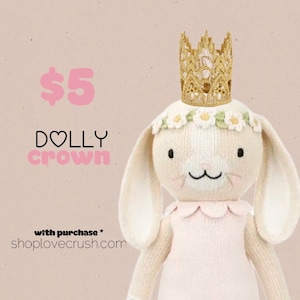 Doll or Pet crown | Buy any crown get a Dolly size Sienna crown for 5 dollars | mini gold lace crown | 18 inch doll tiara | Gift for Girls