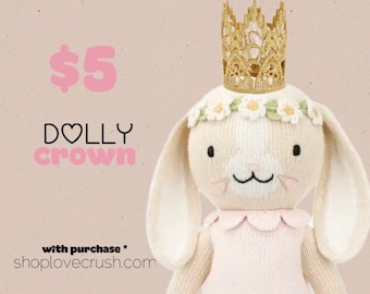 Doll or Pet crown | Buy any crown get a Dolly size Sienna crown for 5 dollars | mini gold lace crown | 18 inch doll tiara | Gift for Girls