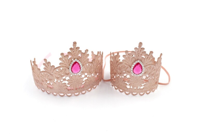 Sister Tallulah lace tiara and crown SET Princess shoot photography props Love Crush Exclusive image 2