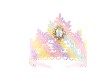 pastel rainbow TIARA | Unicorn Birthday Party || Tallulah tiara ||  photography prop || fits toddler-adult