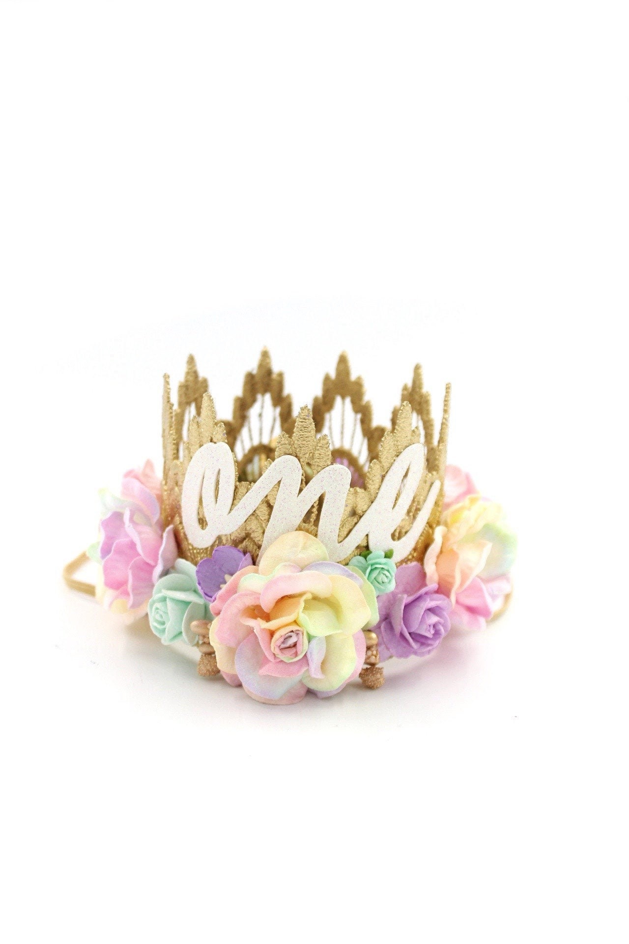 NEW pastel rainbow first birthday Boho Bloom MINI Sienna flower lace …