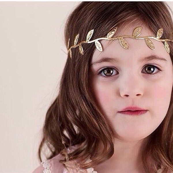 Grecian Goddess|| GOLD leaf halo || headband|| newborn-adult