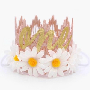 Daisy Groovy One 1st Birthday Hat | Flower First Birthday Decor | Boho baby girl tiara | Sienna MINI | customize in ANY age