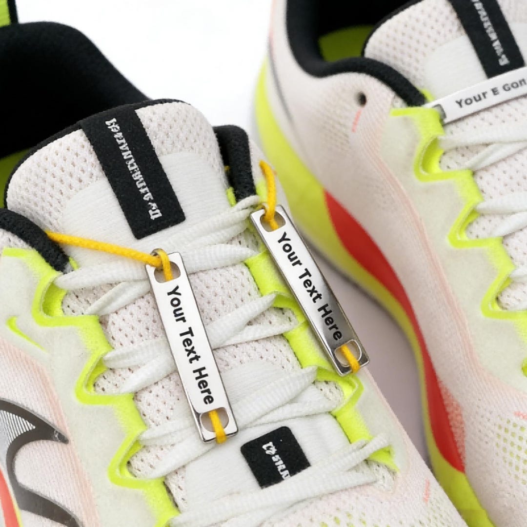 Personalized Motivation Lace Tag, Custom Engraved Text for Shoes ...