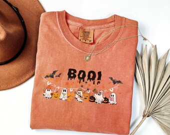 Ghostly party tee - Spooky season shirt gifted - Ghostparty - Vintage Halloween Shirt - Ghostly Drink Party Tee - Spooky Season