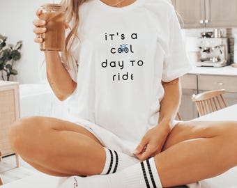 Its a Cool Day to Ride Cycling Jersey - Retro Bike Graphic Shirt, Unisex Biker Gift, Casual Ride Apparel