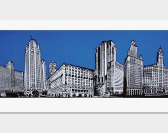 Chicago Pop Art Deco - Hand Printed Original Art Print