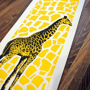 Giraffe Pop Art Nursery Kids Room Hand Printed Original Art Print image 3