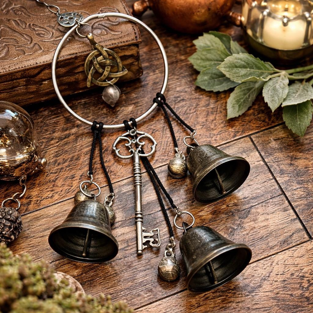 Garneck Handmade Brass Hanging Bell – Rustic Copper Door Chime For Entrance, Gate Or Home Decor