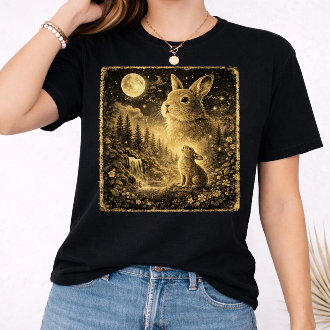 Howling Rabbit Shirt Bunny Howling at the Moon Shirt, Vintage 90s Easter Bunny Tee, Funny ...