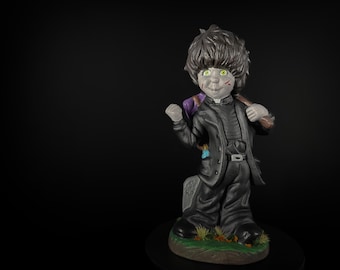 Unholy Upcycles 'Take Me' Father Damien Karras The Exorcist inspired Upcycled Figurine Hand Painted OOAK