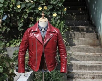 Men's Vintage Ben Sherman Genuine Leather Motorcycle Jacket Medium