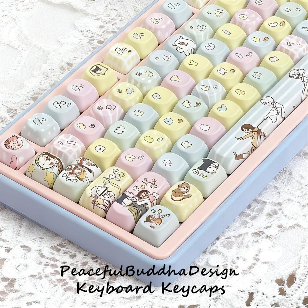 Funny Comics Keycap Set, Fun Cartoon Keycaps, Cherry/moa Profile PBT ...