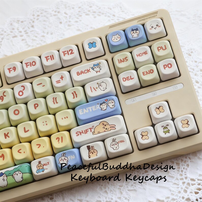 Fairy Chiikawa Keycap Set, Cute Aesthetic Cartoon Keycaps, PBT Keycaps ...