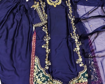 Hand-Embroidered Ethnic Indian Dress